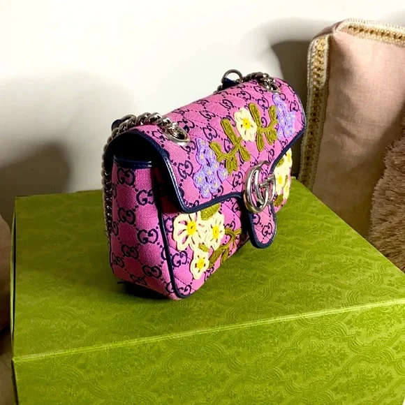 Gucci GG Marmont multicolored shoulder bag. - Picture 2 of 5